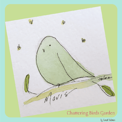 Fireflies cute green bird story about birds fanciful garden garden poetry